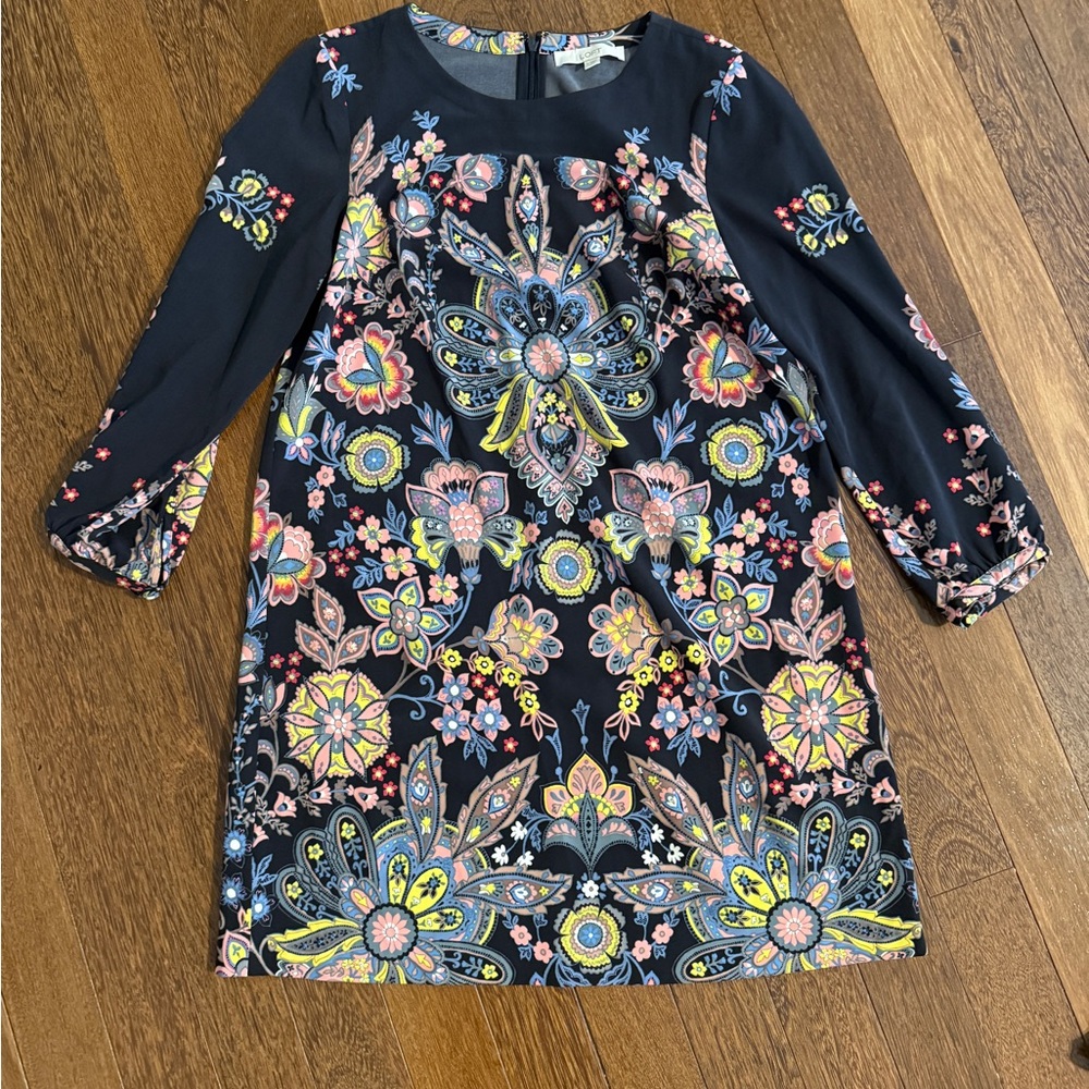Floral Dress in Black and Multicolor